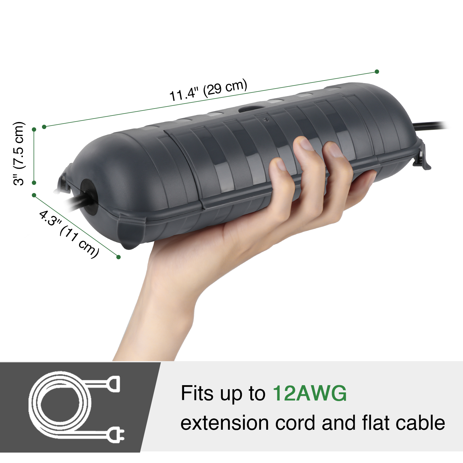 Large Weatherproof Outdoor Ele - Outdoor Power Strip With Cover 评论和价格