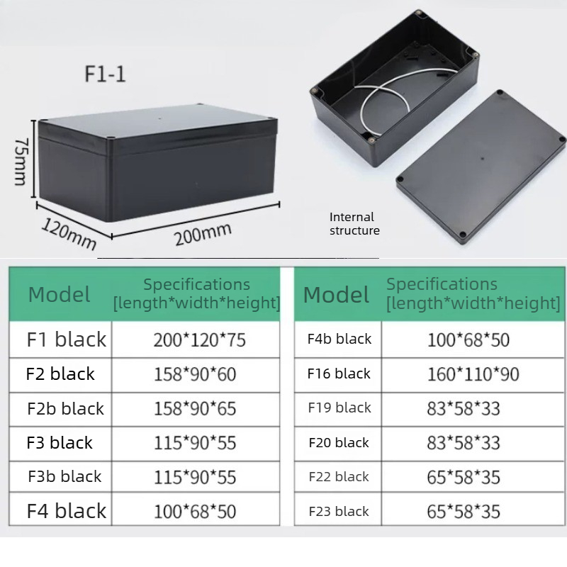 Type F Black Waterproof Juncti - Outdoor Power Supply Box 评论和价格