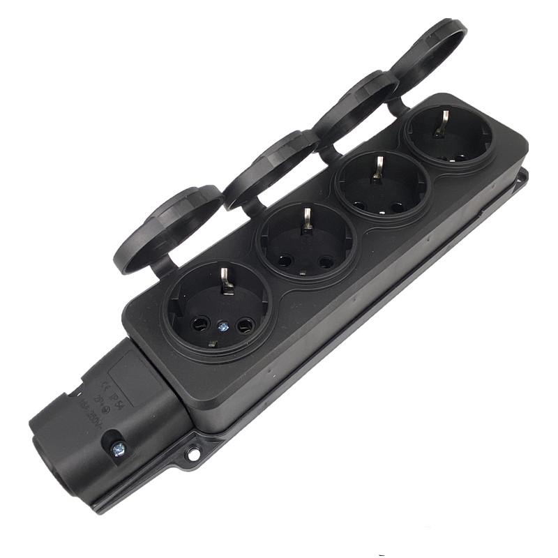 EU German 3 / 4 Ways Outdoor W - Outdoor Power Strip With Cover 评论和价格
