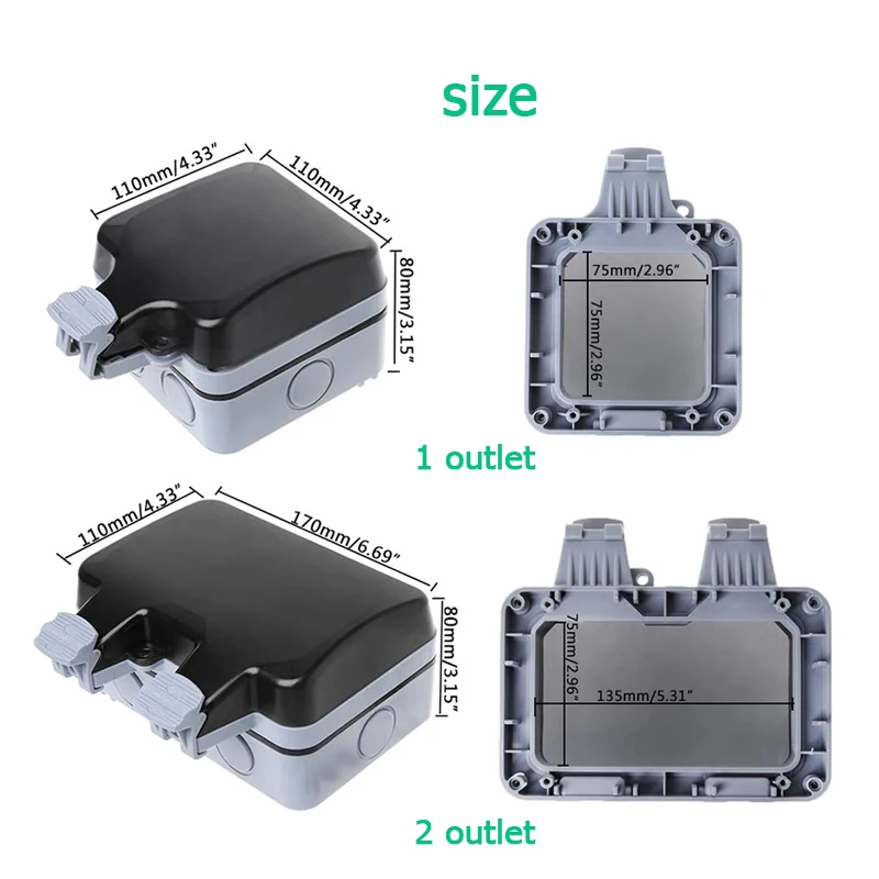EU KR Outdoor Wall Waterproof  - Outdoor Power Usa 评论和价格