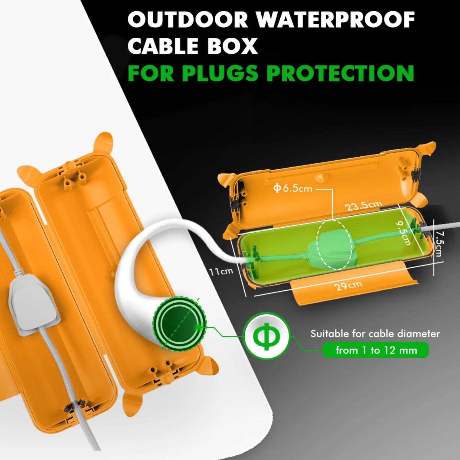 IP44 Outdoor Extension Cord Co - Outdoor Power Strip With Cover 评论和价格
