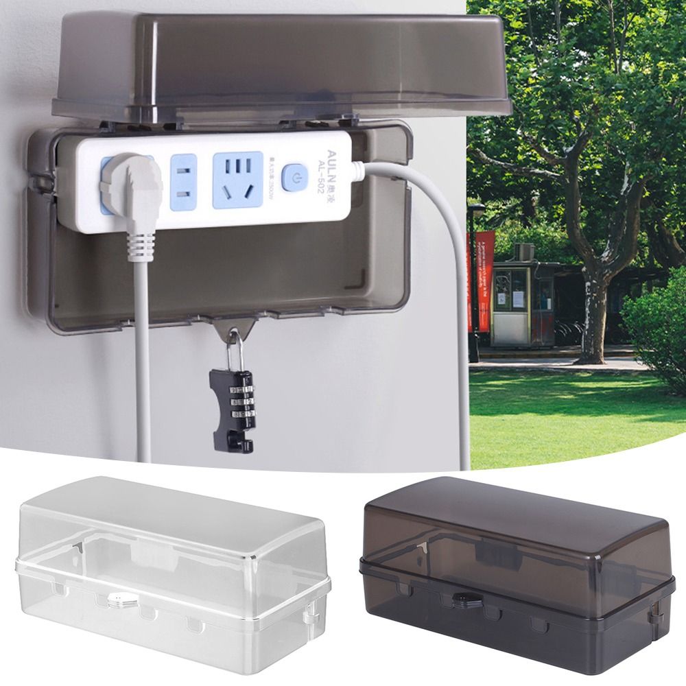 Portable Plastic Plug Box Anti - Outdoor Power Strip With Cover 评论和价格
