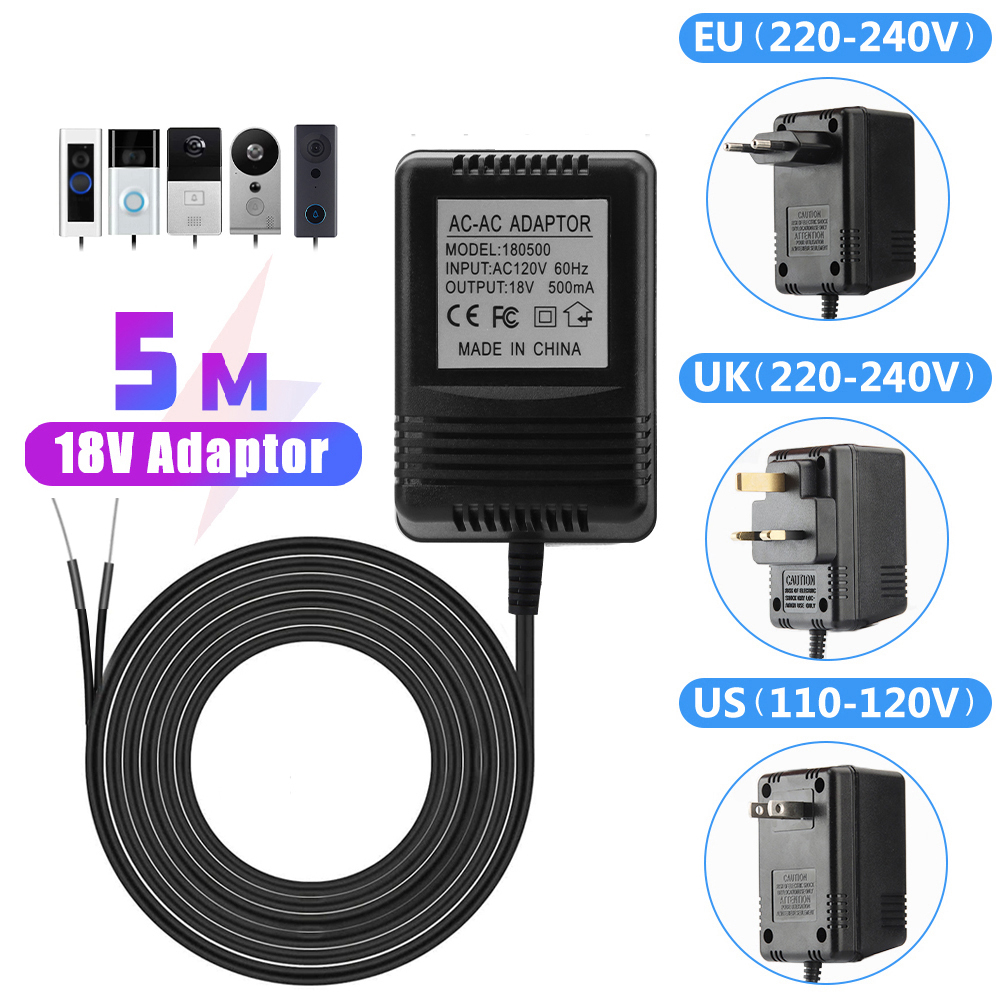 US UK EU Plug 18V AC to DC Tra - Outdoor Power Adapter Ring 评论和价格
