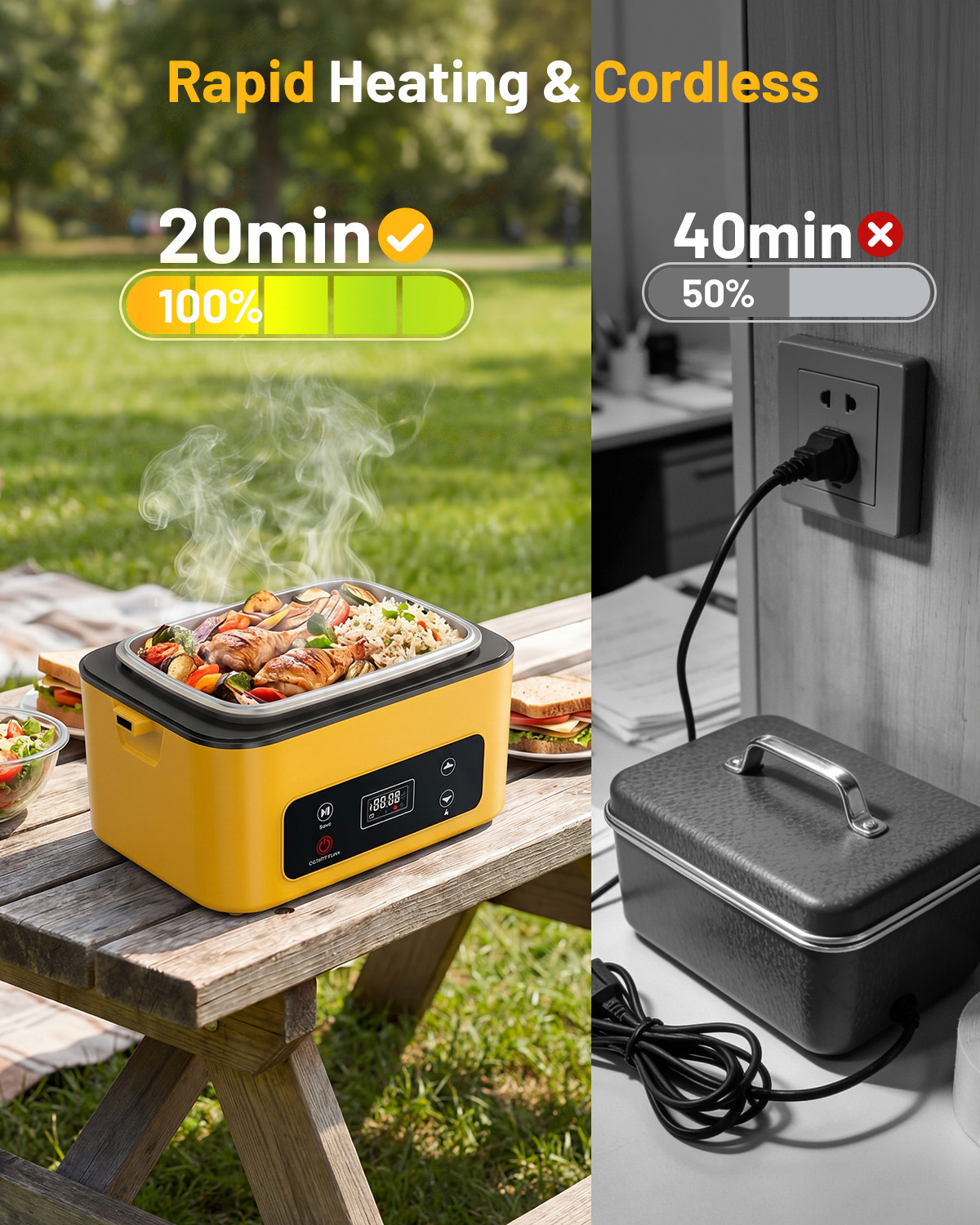 TaskStar Portable Heated Lunch - Outdoor Power Supply Box 评论和价格