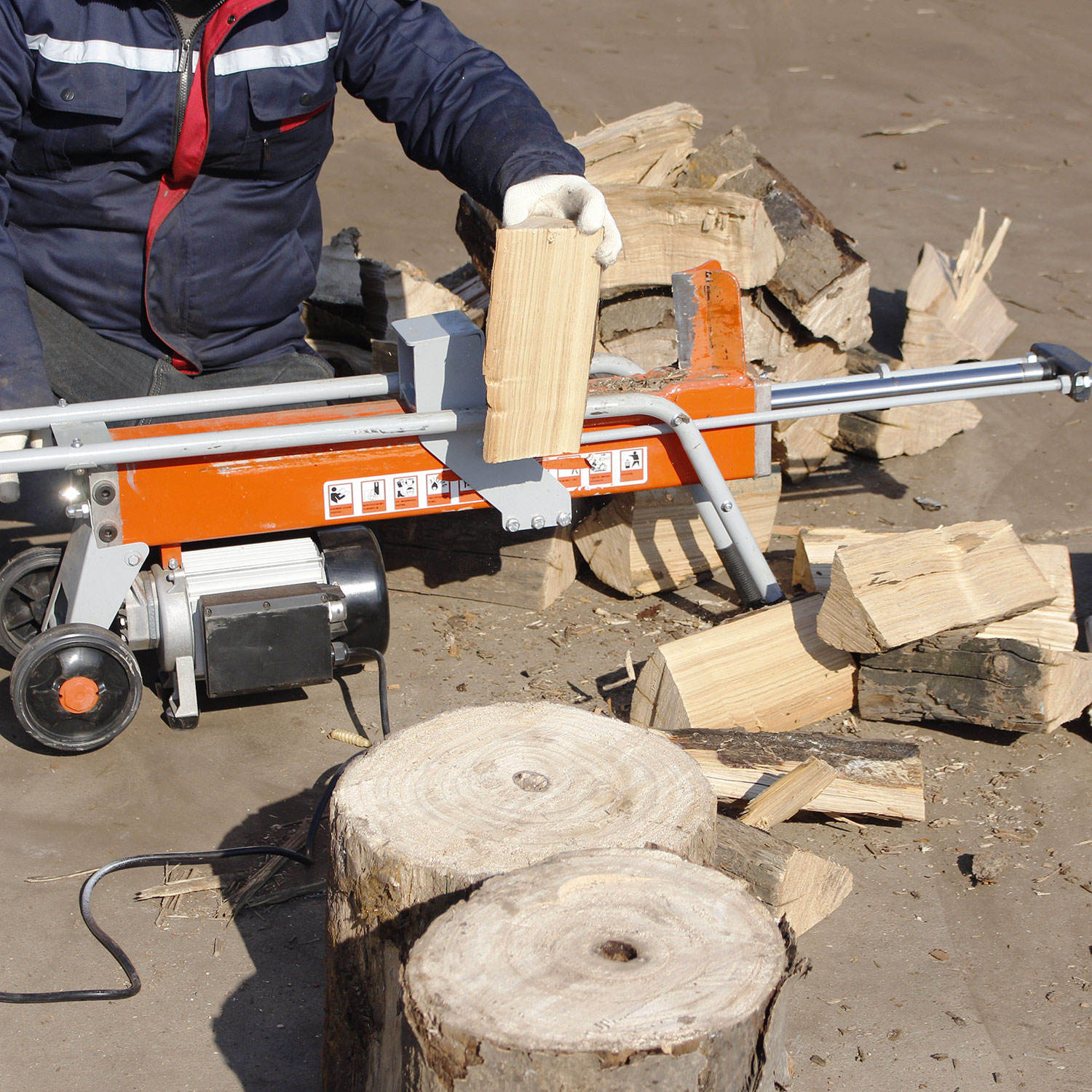 8 Ton Portable Hydraulic Elect - Log Splitter Electric 评论和价格