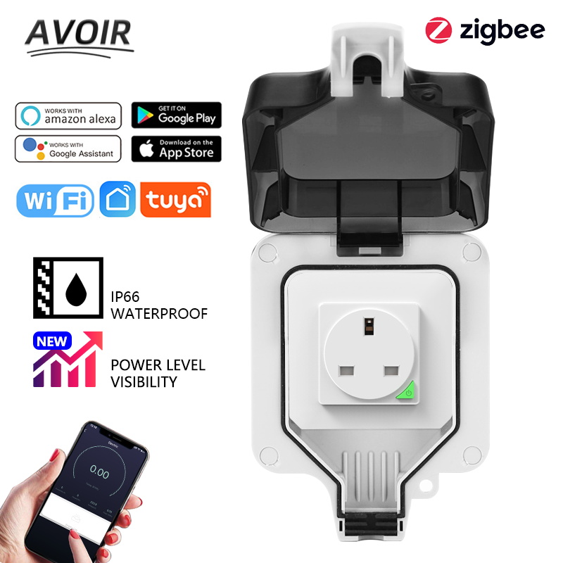 Avoir Zigbee Tuya IP66 Wall Ou - Outdoor Zigbee Power Plug 评论和价格